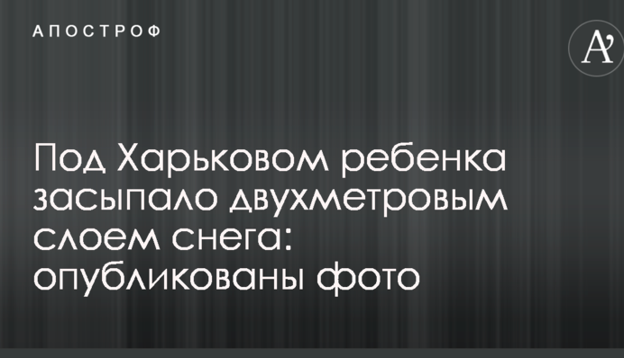 Під Харковом дитину засипало двометровим шаром снігу: опубліковано фото