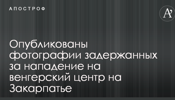 Нападения на венгерский центр на Закарпатье: появилось фото задержанных подозреваемых