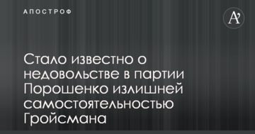 Стало відомо про невдоволення в партії Порошенка надмірною самостійністю Гройсмана