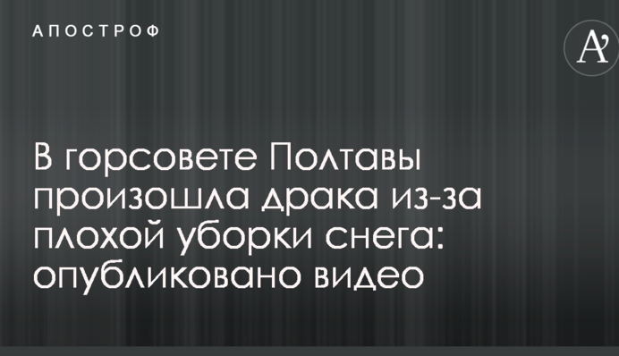 У міськраді Полтави сталася бійка через погане прибирання снігу: опубліковано відео