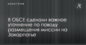 В ОБСЄ зробили важливе уточнення з приводу розміщення місії на Закарпатті