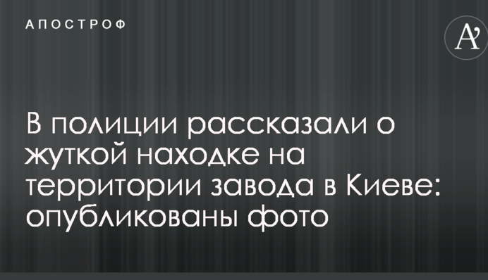 У поліції розповіли про жахливу знахідку на території заводу в Києві: опубліковано фото