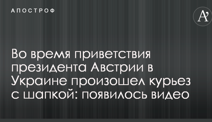 Під час привітання президента Австрії в Україні стався курйоз з шапкою: з'явилося відео