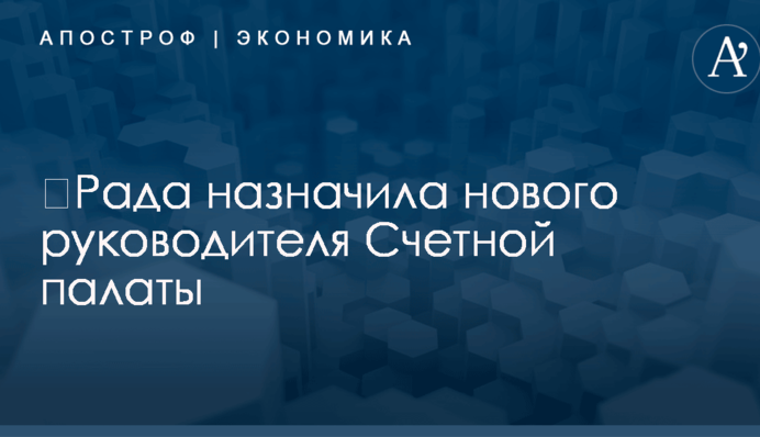 ​Рада назначила нового руководителя Счетной палаты