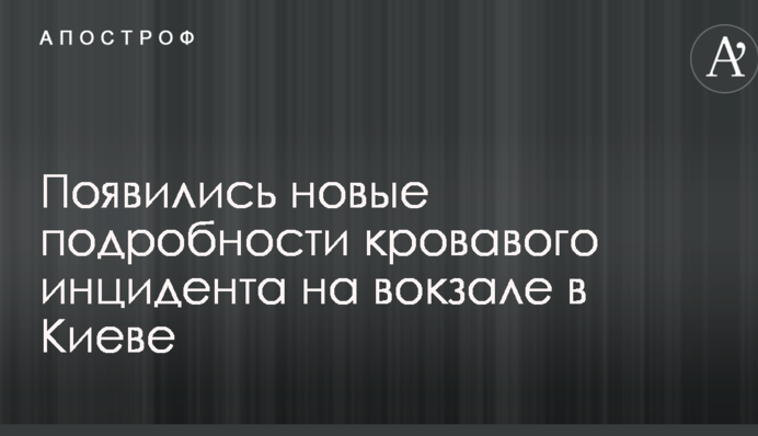 З'явилися нові подробиці кривавого інциденту на вокзалі в Києві