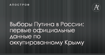 Вибори Путіна в Росії: перші офіційні дані по окупованому Криму