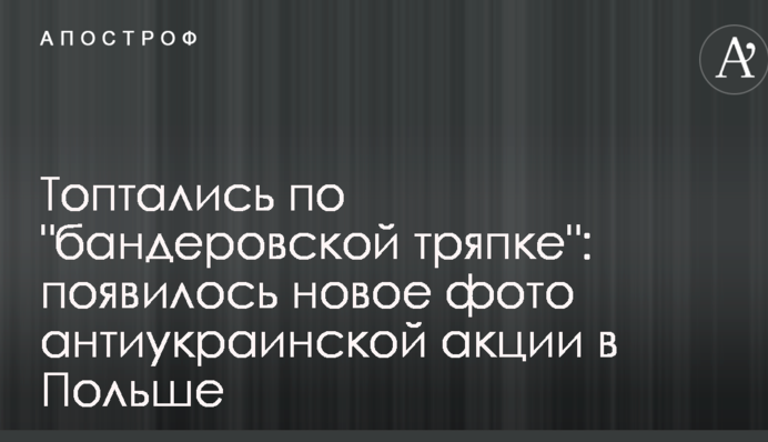 Топталися по "бандерівській ганчірці": з'явилися нові фото антиукраїнської акції в Польщі