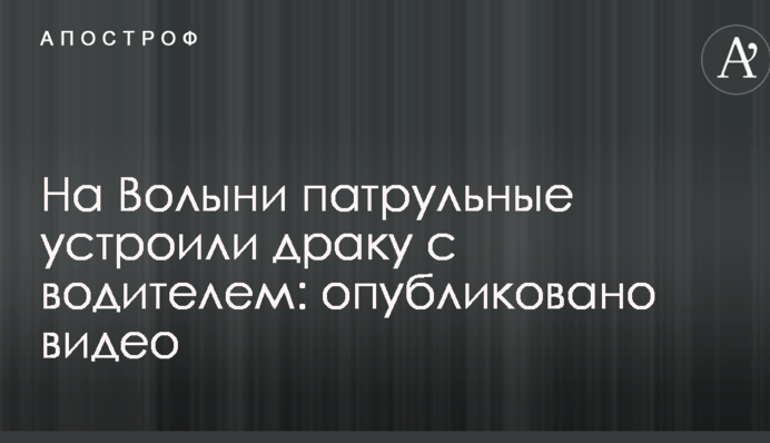 На Волыни патрульные устроили драку с водителем: опубликовано видео