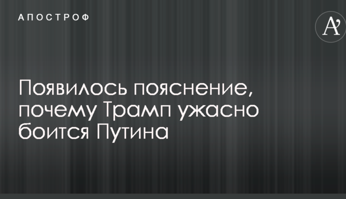 Появилось пояснение, почему Трамп ужасно боится Путина