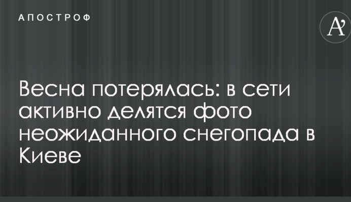 Весна загубилася: в мережі активно діляться фото несподіваного снігопаду в Києві