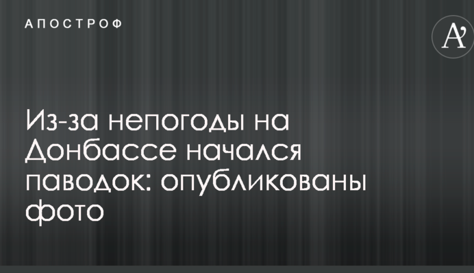 Через негоду на Донбасі почався паводок: опубліковано фото