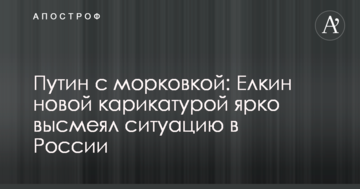 Путін з морквою: Йолкін новою карикатурою яскраво висміяв ситуацію в Росії