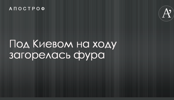 Под Киевом на ходу загорелась фура: опубликованы фото