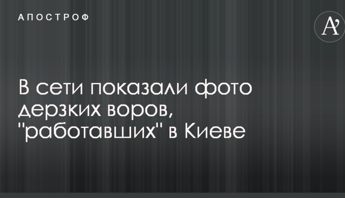 У мережі показали фото зухвалих крадіїв, які 