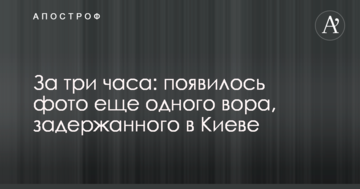За три години: з'явилося фото ще одного злодія, затриманого в Києві
