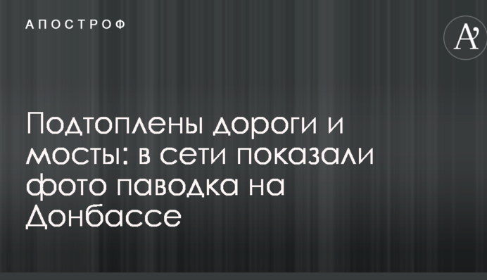 Підтоплено дороги і мости: в мережі показали фото паводку на Донбасі