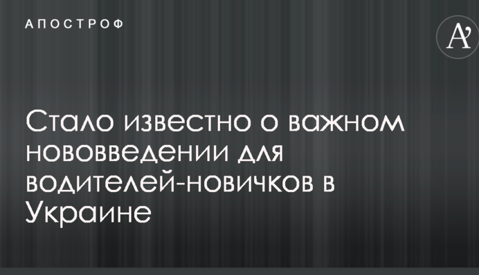 Стало известно о важном нововведении для водителей-новичков в Украине
