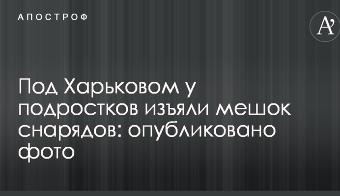 Под Харьковом у подростков изъяли мешок снарядов: опубликовано фото