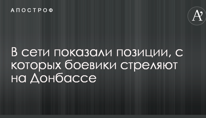 В сети показали позиции, с которых боевики стреляют на Донбассе: опубликовано фото