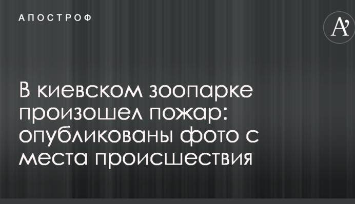 У київському зоопарку сталася пожежа: опубліковано фото з місця події