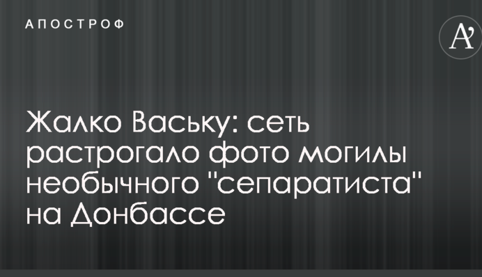 Шкода Ваську: мережу зворушило фото могили незвичайного 