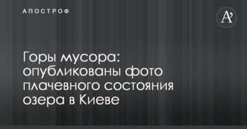 Гори сміття: опубліковано фото плачевного стану озера в Києві