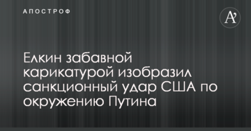 Елкин забавной карикатурой изобразил санкционный удар США по окружению Путина
