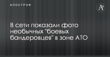 У мережі показали фото незвичайних "бойових бандерівців" в зоні АТО