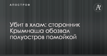 Убит в хлам: сторонник Крымнаша обозвал полуостров помойкой