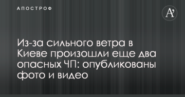 Через сильний вітер у Києві сталися ще дві небезпечні НП: опубліковано фото і відео