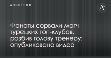Фанаты сорвали матч турецких топ-клубов, разбив голову тренеру: опубликовано видео