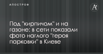 Під "цеглою" і на газоні: в мережі показали фото нахабного "героя парковки" в Києві