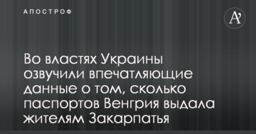 У владі України озвучили вражаючі дані про те, скільки паспортів Угорщина видала жителям Закарпаття
