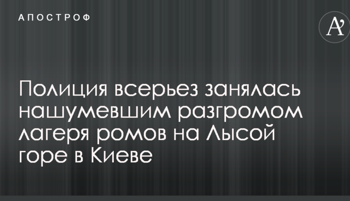 Полиция всерьез занялась нашумевшим разгромом лагеря ромов на Лысой горе в Киеве