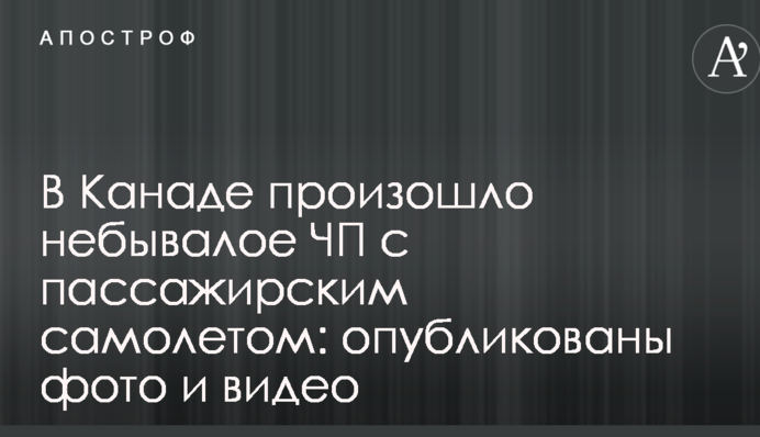 У Канаді сталася небувала НП з пасажирським літаком: опубліковано фото і відео