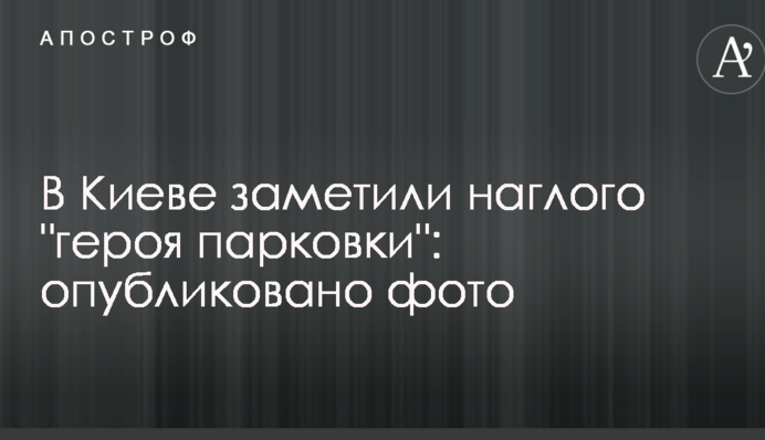 У Києві помітили нахабного 