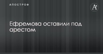 Єфремова залишили під арештом