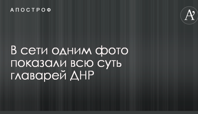 В сети одним фото показали всю суть главарей ДНР