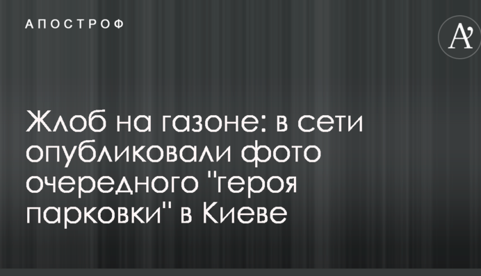 Жлоб на газоне: в сети опубликовали фото очередного 