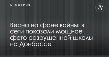 Весна на тлі війни: в мережі показали потужне фото зруйнованої школи на Донбасі