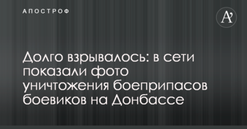 Довго вибухало: в мережі показали фото знищення боєприпасів бойовиків на Донбасі