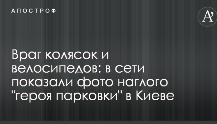 Враг колясок и велосипедов: в сети показали фото наглого 