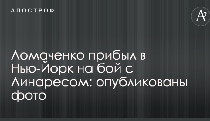 Ломаченко прибыл в Нью-Йорк на бой с Линаресом: опубликованы фото