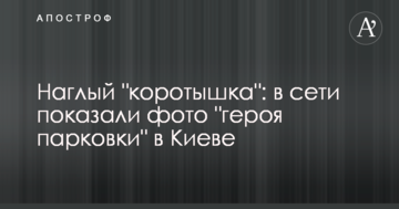 Нахабний "коротун": в мережі показали фото "героя паркування" в Києві
