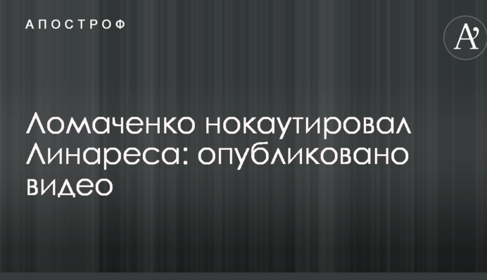 Ломаченко нокаутировал Линареса: опубликовано видео