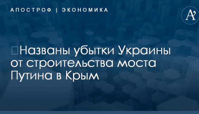 ​Названы убытки Украины от строительства моста Путина в Крым