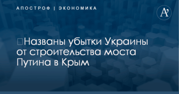 ​Названы убытки Украины от строительства моста Путина в Крым