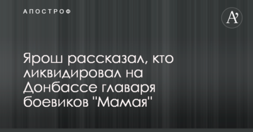 Ярош розповів, хто ліквідував на Донбасі ватажка бойовиків "Мамая"
