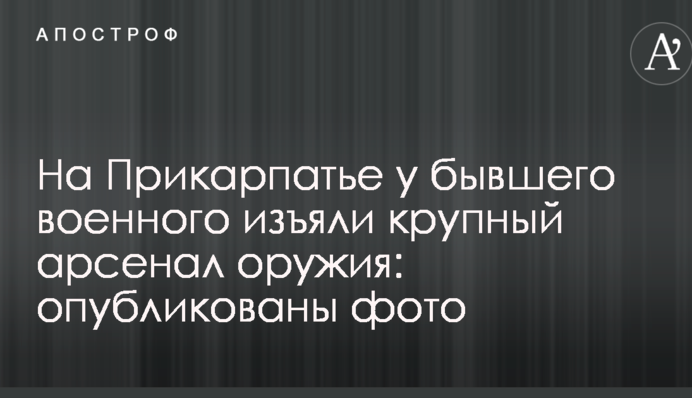 На Прикарпатье у бывшего военного изъяли крупный арсенал оружия: опубликованы фото