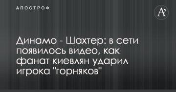 Динамо - Шахтер: в сети появилось видео, как фанат киевлян ударил игрока "горняков"